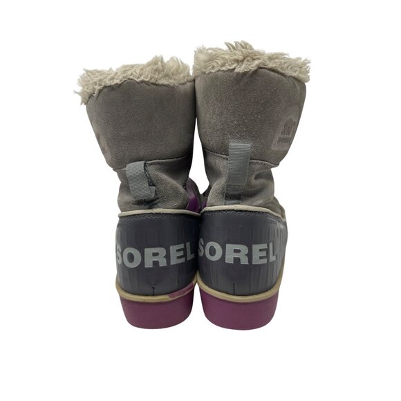 Sorel Girls Waterproof Insulated Faux Fur Lining Durable Winter Boots Size 4 - Picture 3 of 16